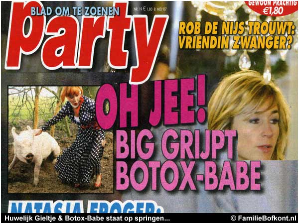Huwelijk Gieltje en Botox-Babe op springen...