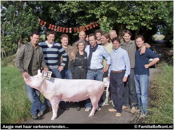 Aagje met haar varkensvrienden...