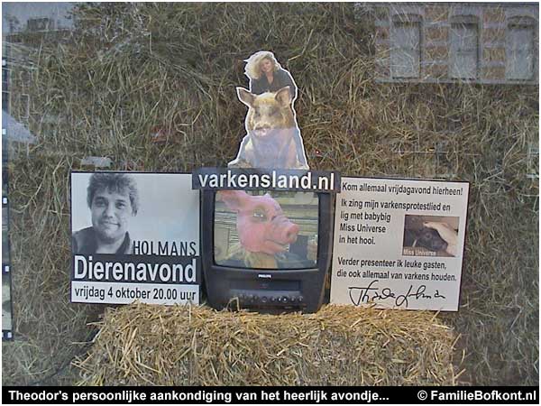 Theodor's persoonlijke aankondiging van het heerlijk avondje...