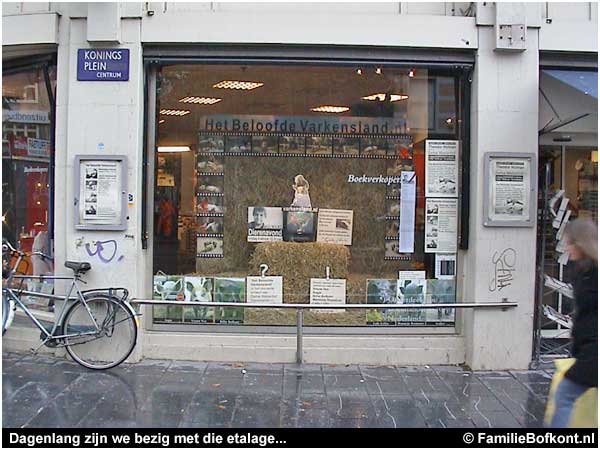 Dagenlang zijn we met die etalage bezig geweest...