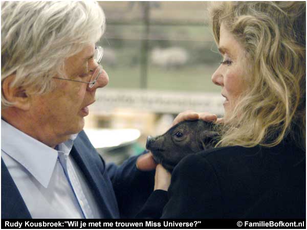Rudy Kousbroek:'wil je met me trouwen miss universe?'