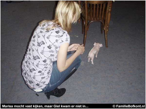 Marisa mocht vast kijken, maar Giel kwam er niet in...