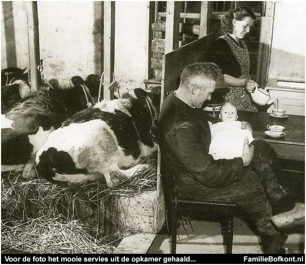 Voor de foto het mooie servies uit de opkamer gehaald...