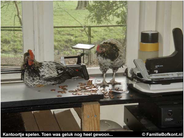Kantoortje spelen. Toen was geluk nog heel gewoon...